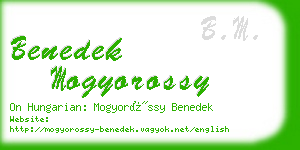 benedek mogyorossy business card